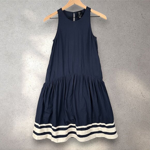 Karen Walker Runaway The Day Nautical Mini Dress Womens 0 Navy White Sailor Chic - Picture 3 of 10